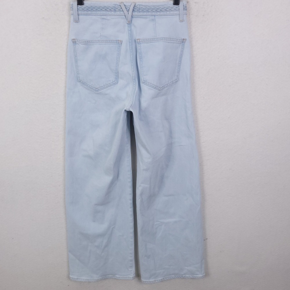 Veronica Beard Jeans Womens 27 Light Wash Grant Wide Leg High Rise Made USA - Picture 2 of 14
